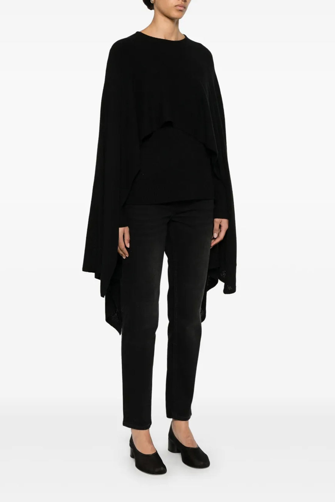 TOTEME M cape knitted silk sweater