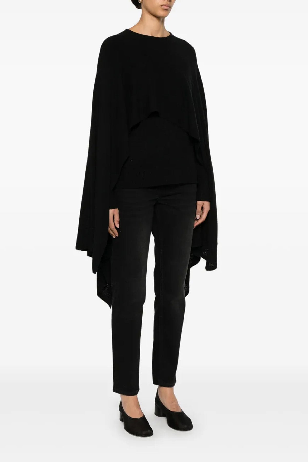 cape knitted silk sweater