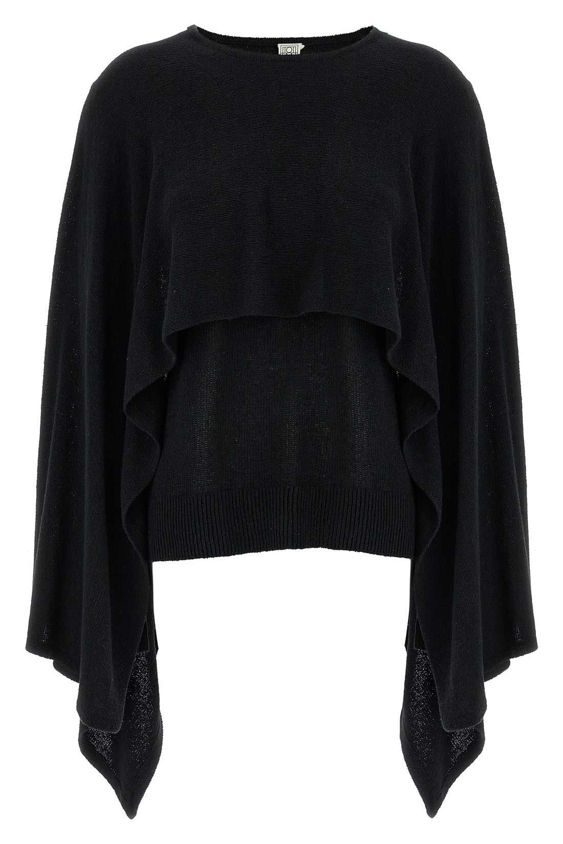TOTEME M cape knitted silk sweater