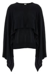 cape knitted silk sweater