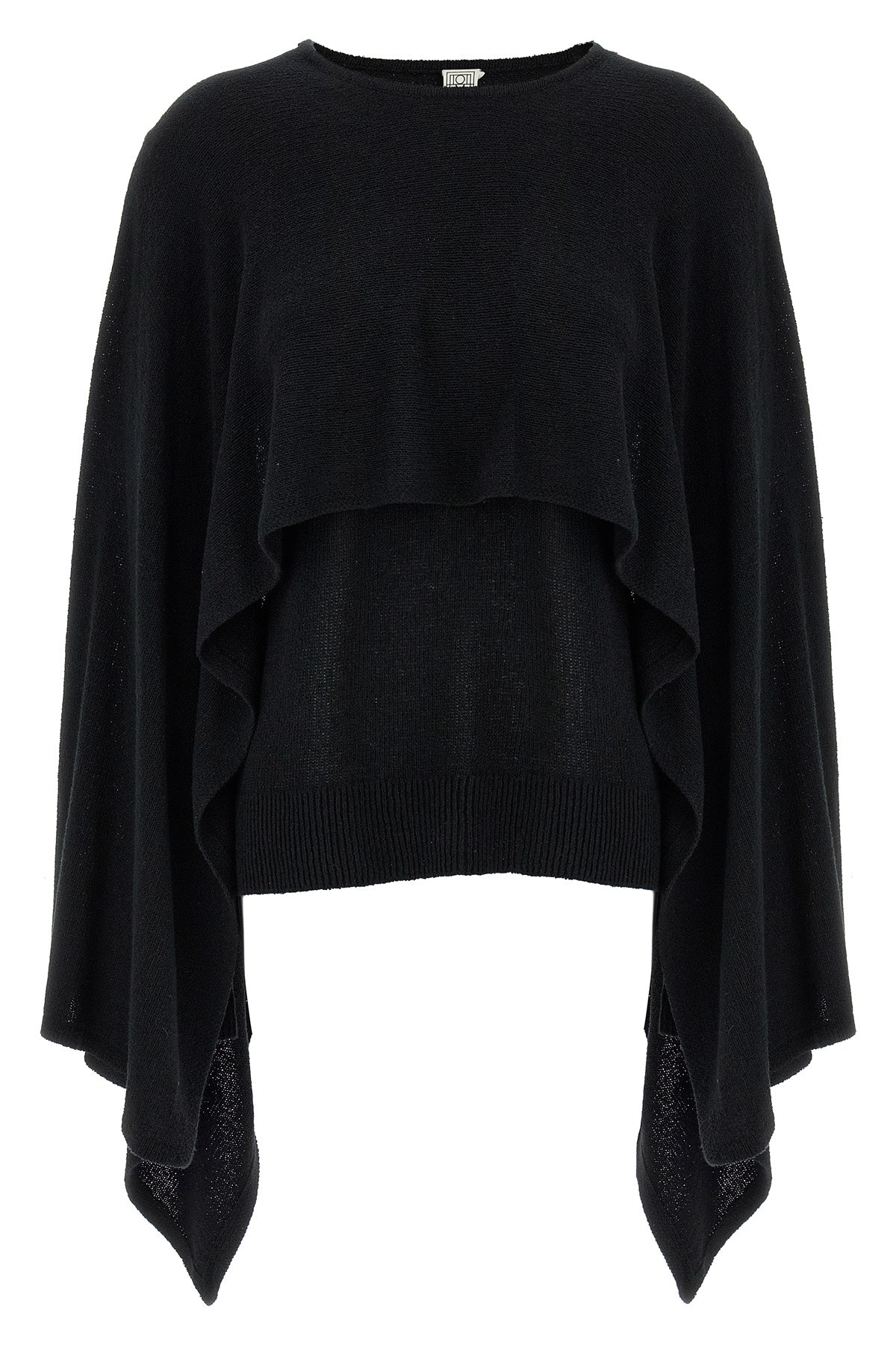 cape knitted silk sweater