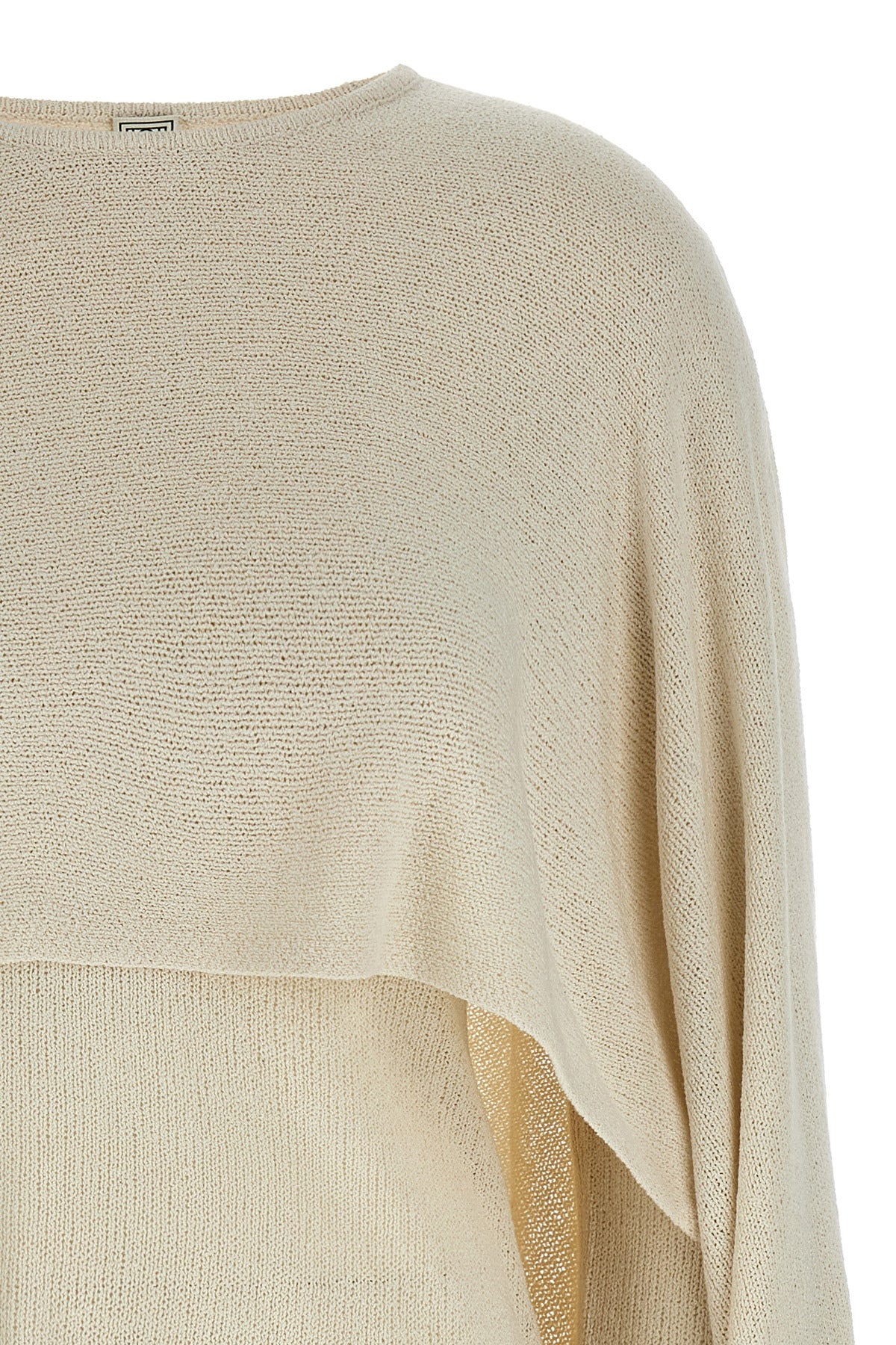 cape knitted silk sweater