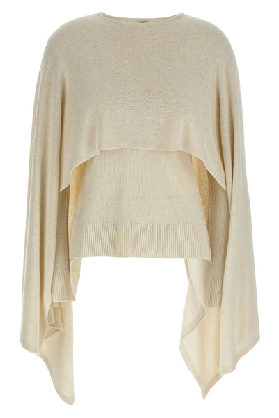cape knitted silk sweater