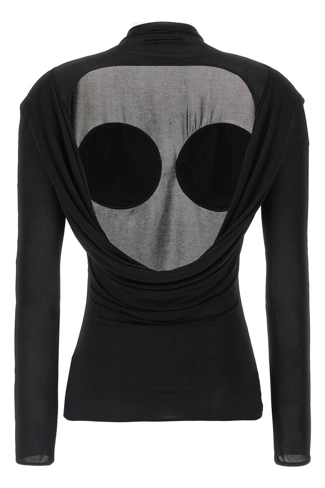 JEAN PAUL GAULTIER XS semi-transparent lightweight jersey sweater