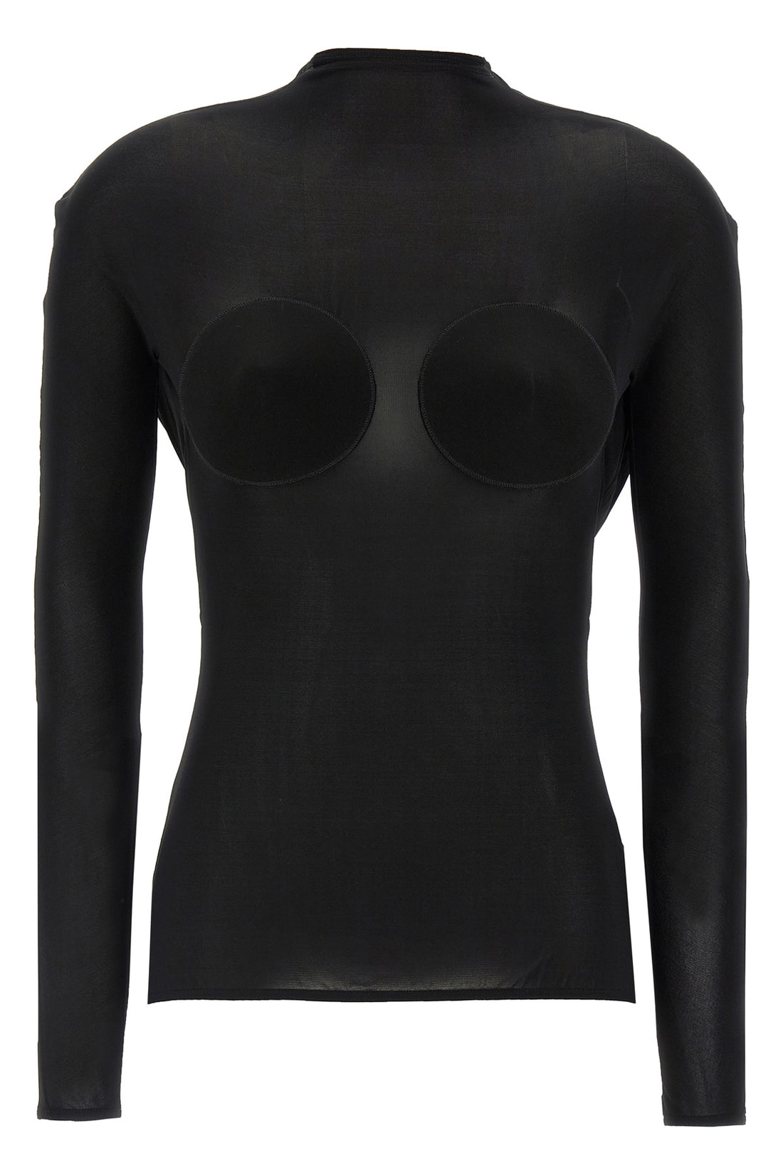 JEAN PAUL GAULTIER XS semi-transparent lightweight jersey sweater