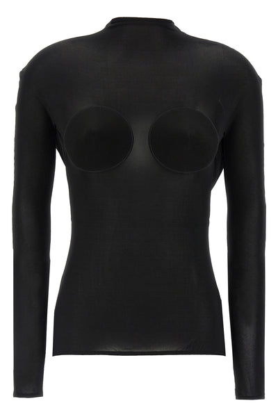 semi-transparent lightweight jersey sweater