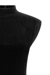 the long lauren ralph lauren dress defines a tight and sculptural silhouette