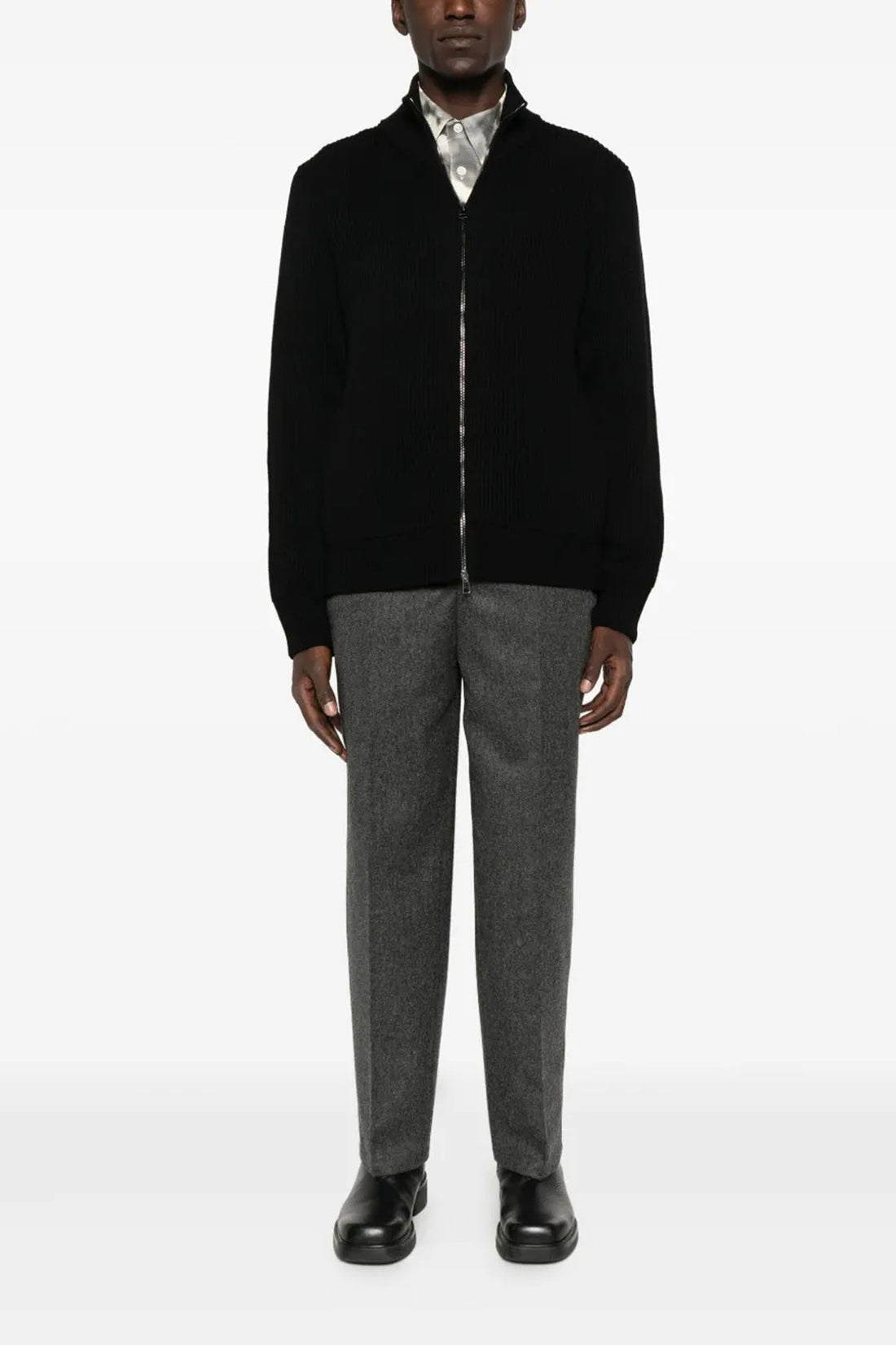 ROBERTO COLLINA 54 ribbed merino wool cardigan