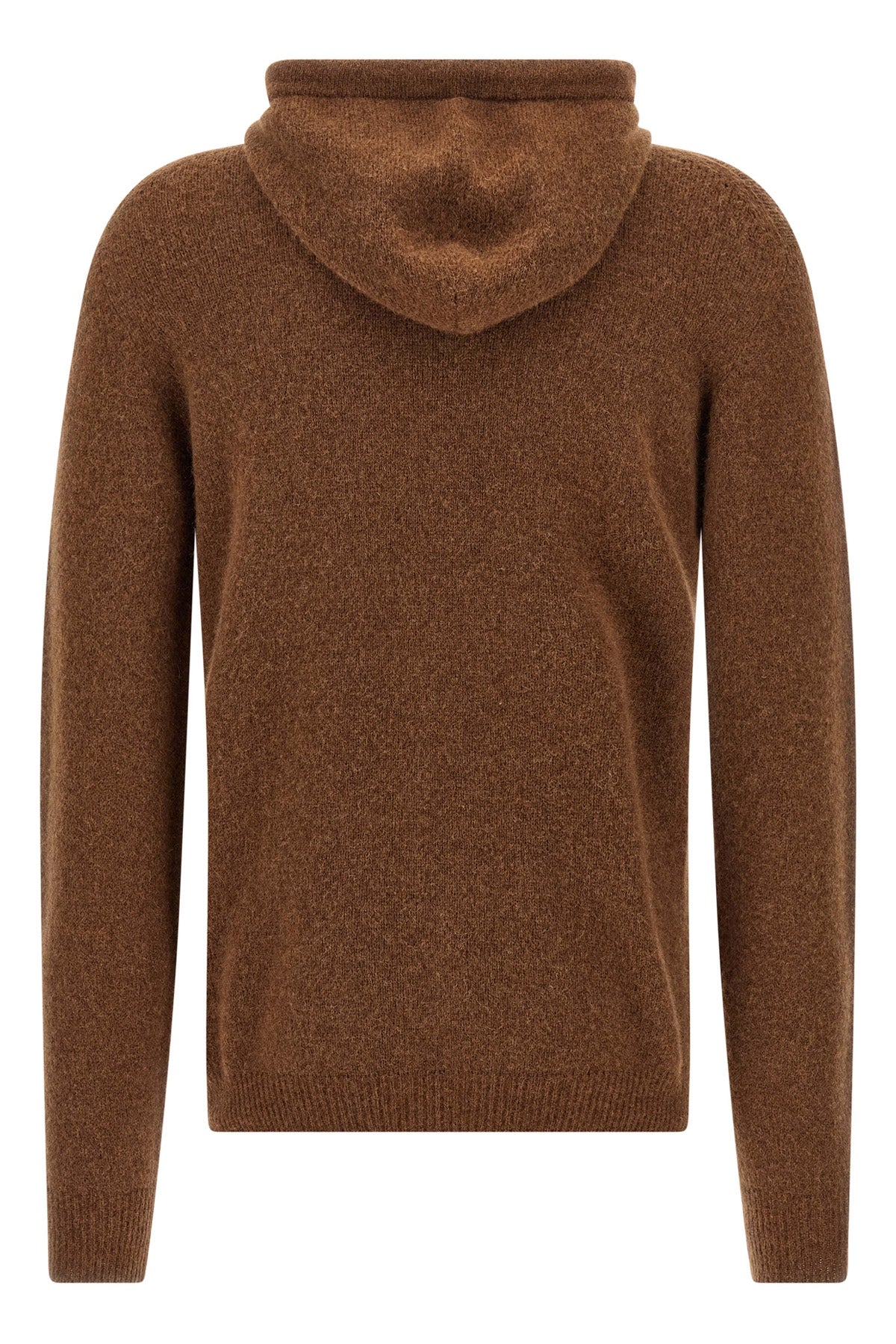 virgin wool and camel hooded sweater