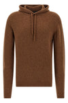 virgin wool and camel hooded sweater
