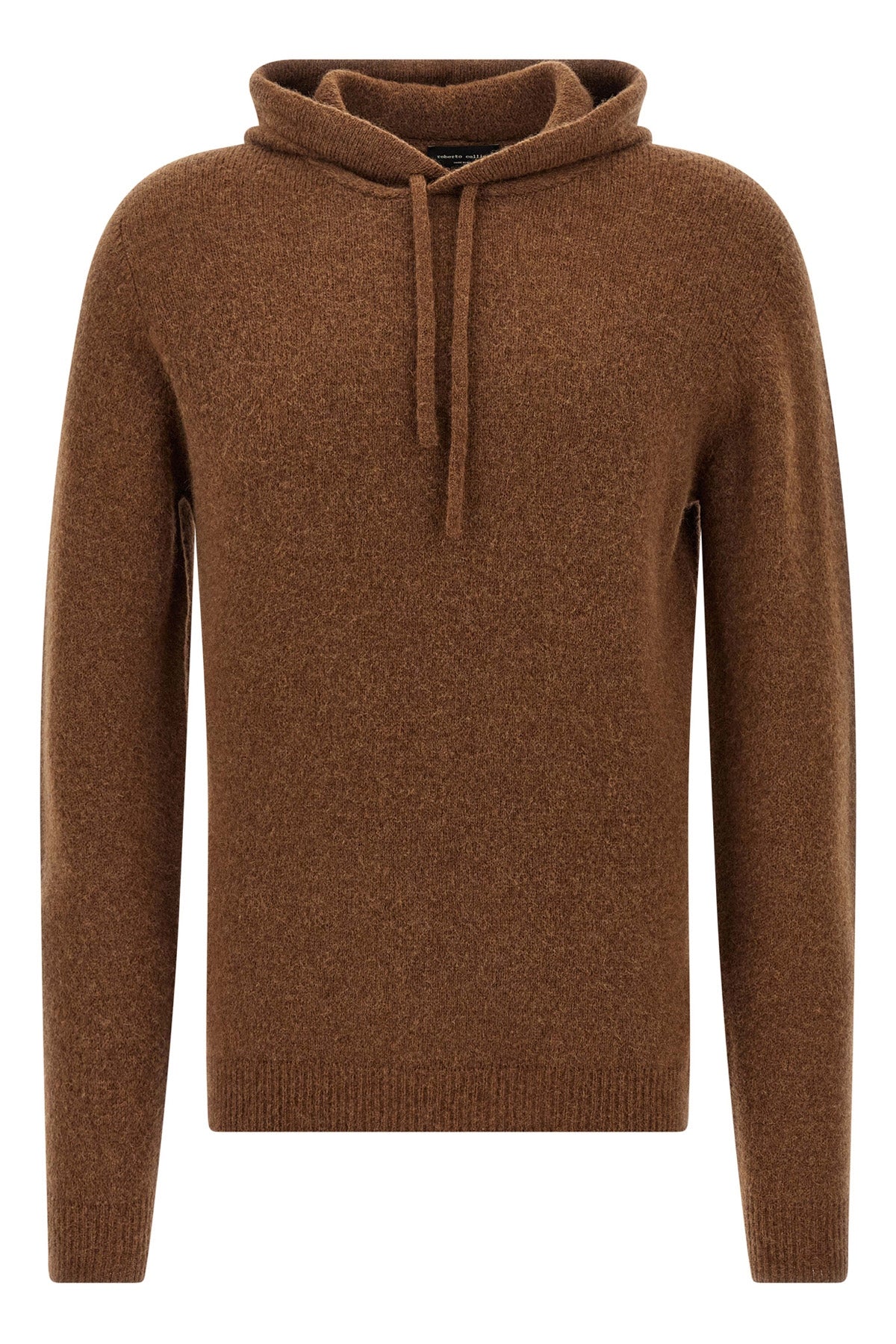 virgin wool and camel hooded sweater