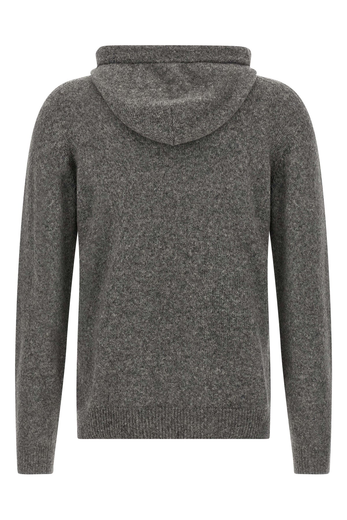 virgin wool and camel hooded sweater