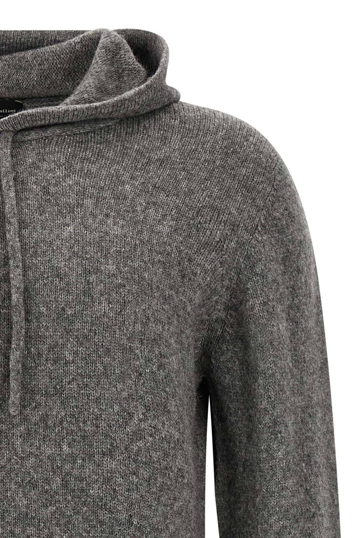 virgin wool and camel hooded sweater