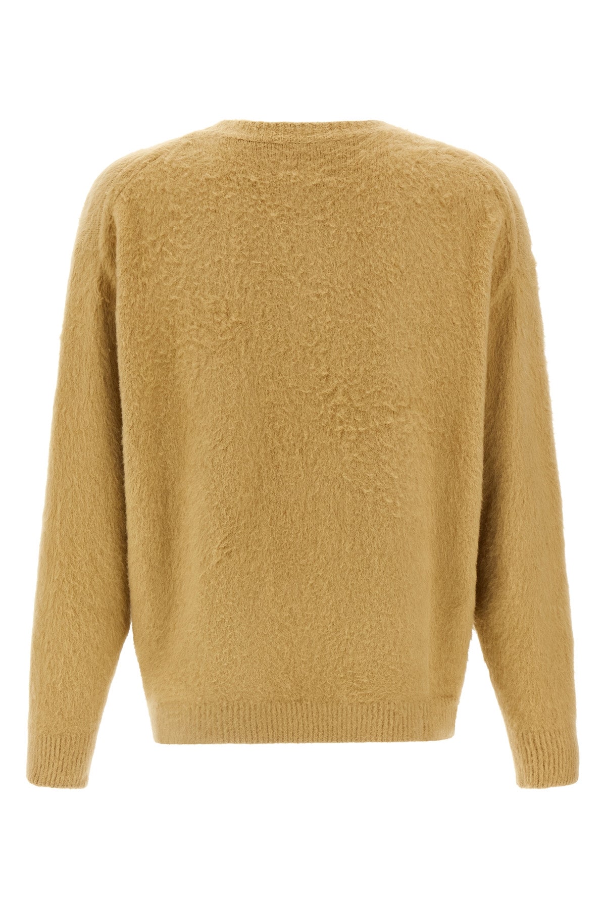 shearling-effect cotton blend sweater