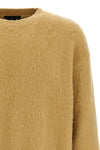 shearling-effect cotton blend sweater
