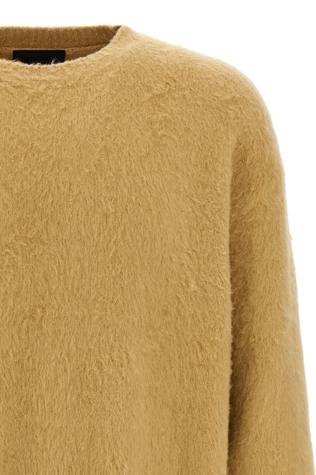 shearling-effect cotton blend sweater