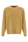 shearling-effect cotton blend sweater