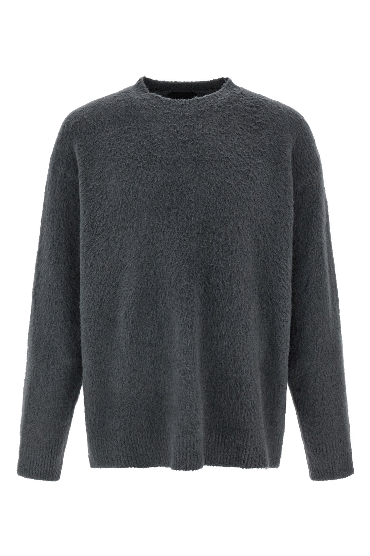 shearling-effect cotton blend sweater