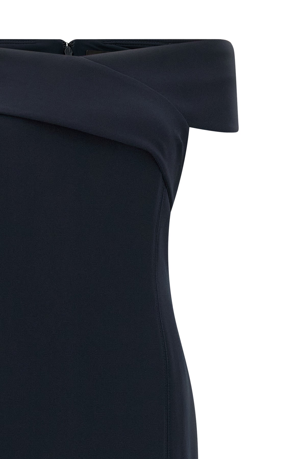 the lauren ralph lauren maxi dress defines a rigorous column silhouette through