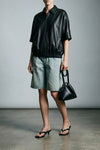 bevel handbag in slightly structured palmellatta leather