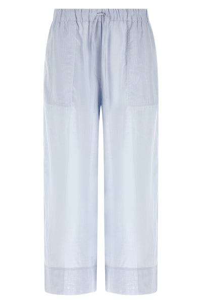 summer pants in a light breathable and slightly transparent linen and cotton b