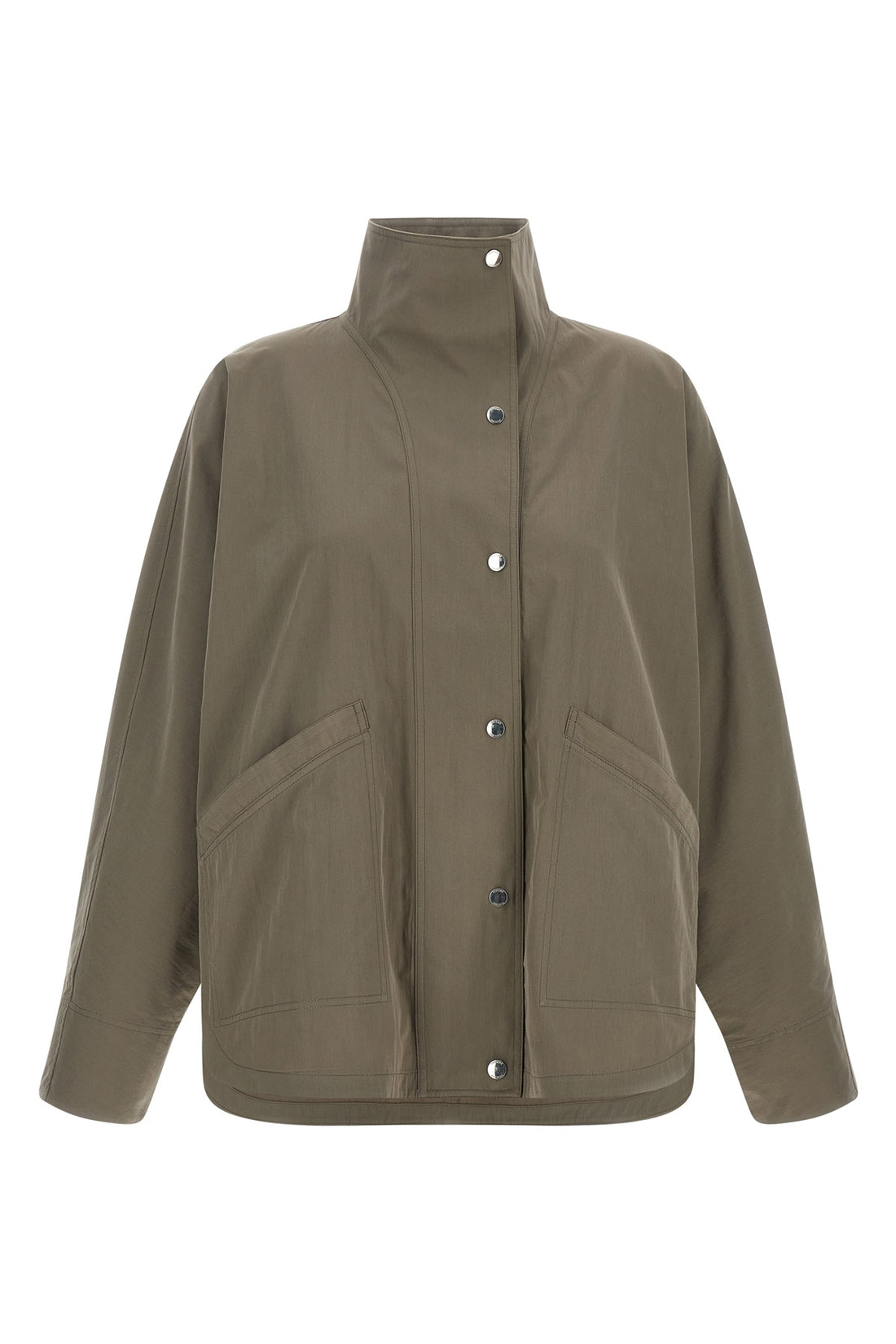 TOTEME 34 the toteme summer parachute jacket stands out for its oversized silhouette and