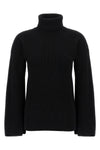 ribbed wool turtleneck sweater
