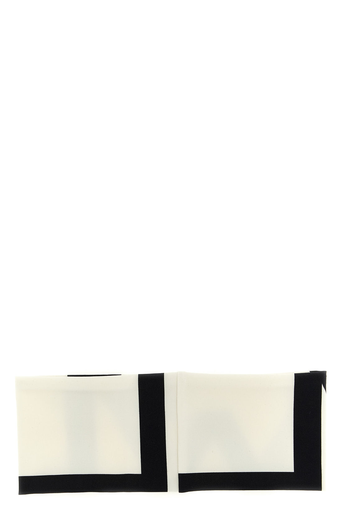 TOTEME OS lightweight and stretch monogram print hairband in four directions