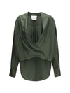 silk wrap blouse