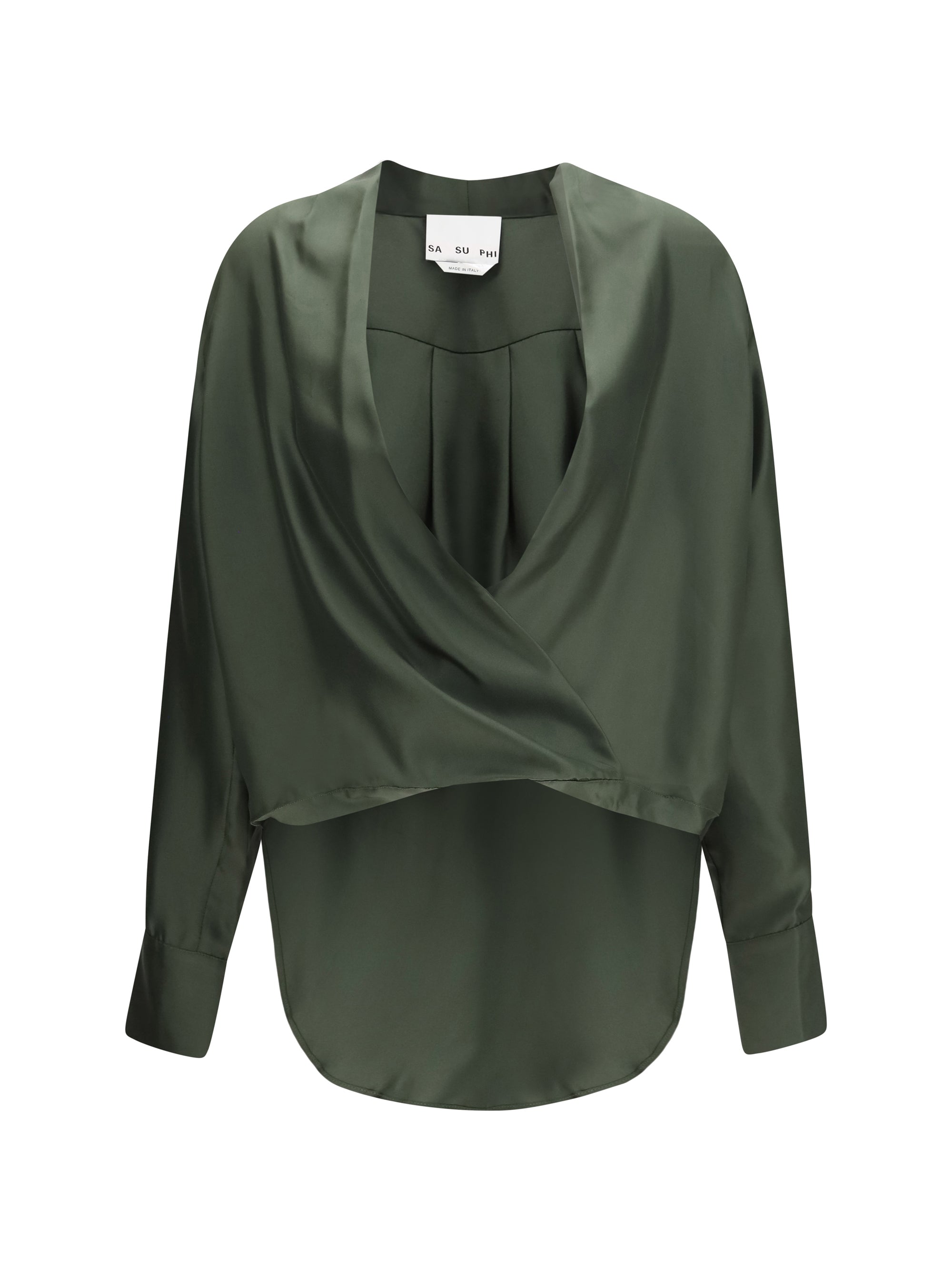 silk wrap blouse