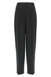 wide flannel trousers in lightweight mélange flannel