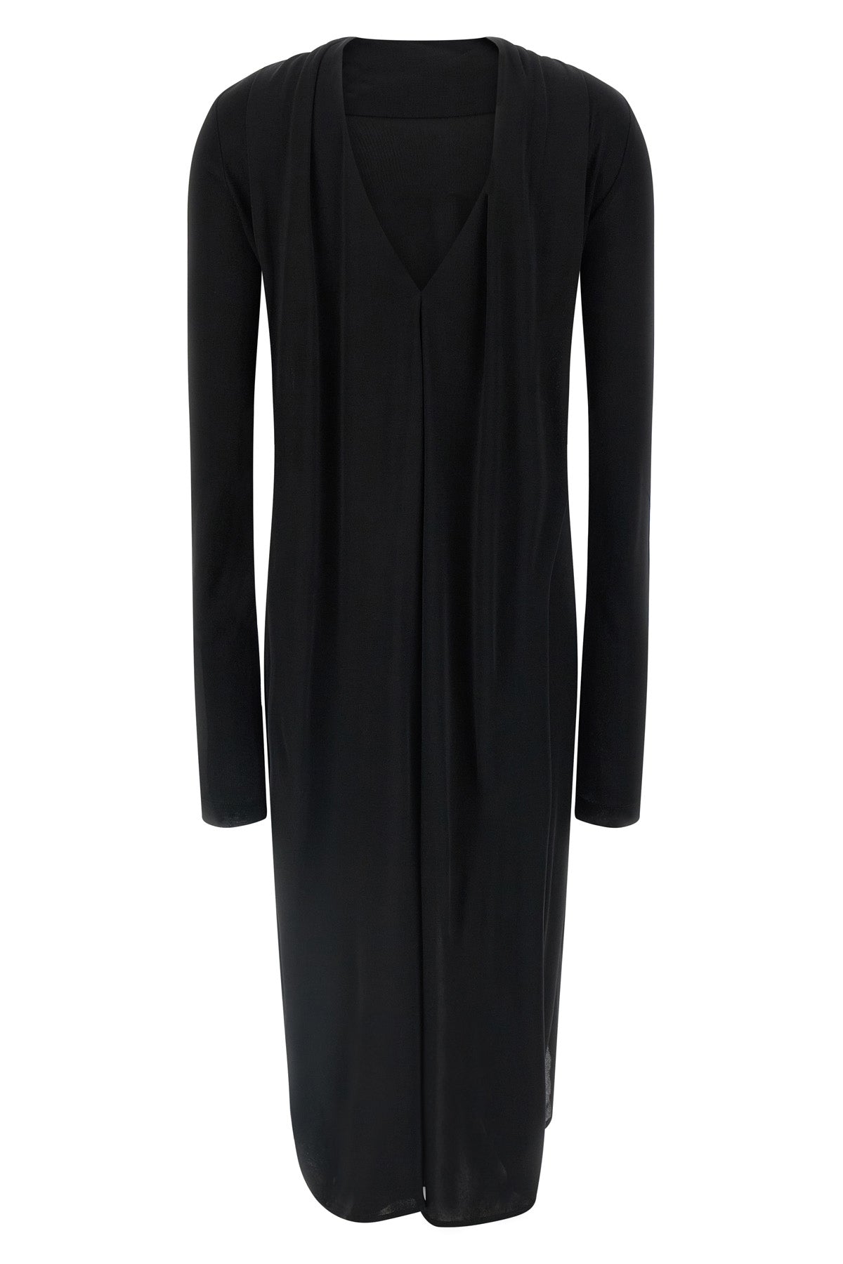 cocoon cape viscose midi dress