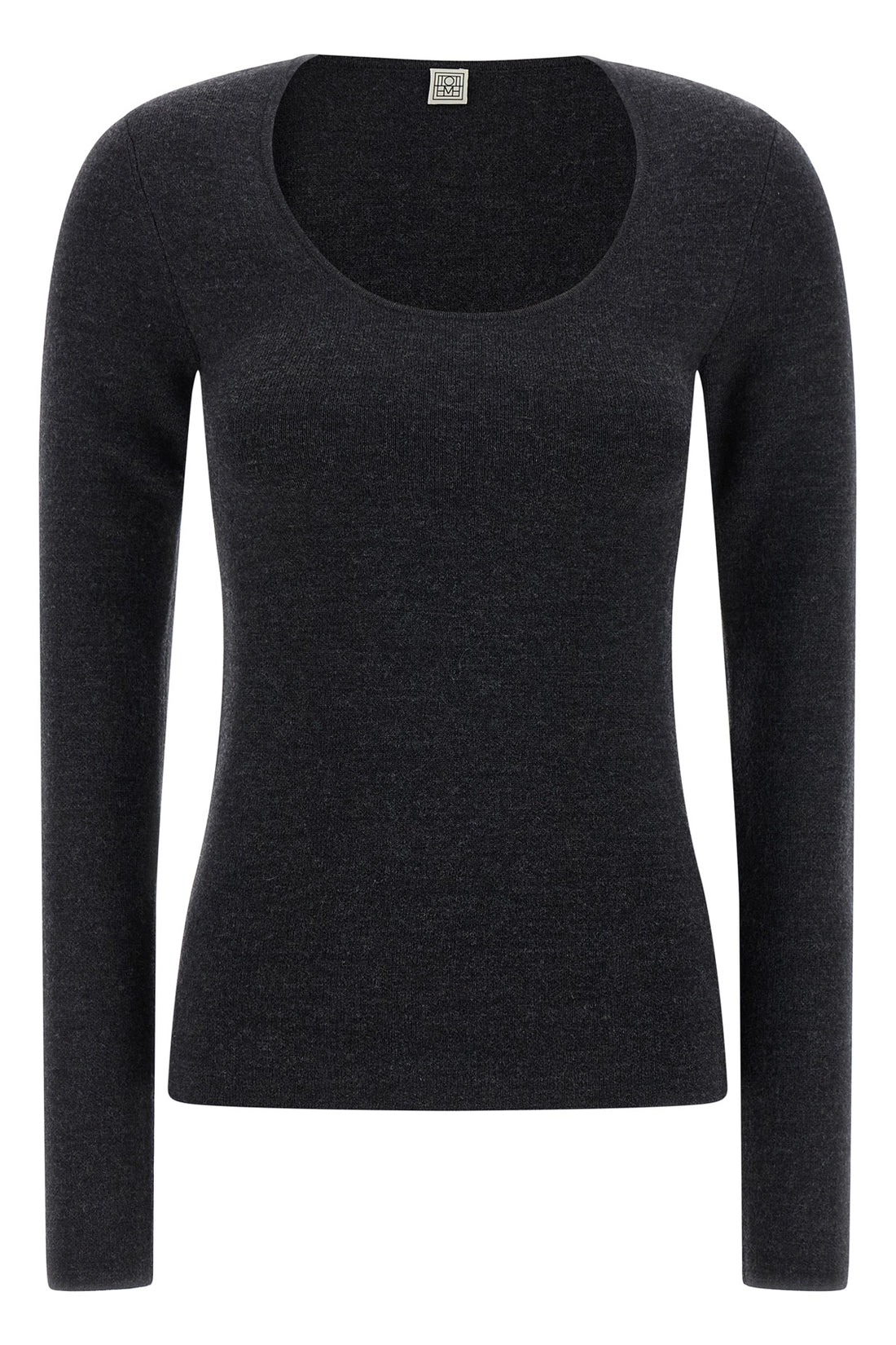 TOTEME XS compact knit sweater in heavy viscose blend