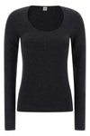 compact knit sweater in heavy viscose blend