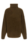 alpaca blend bouclé turtleneck sweater