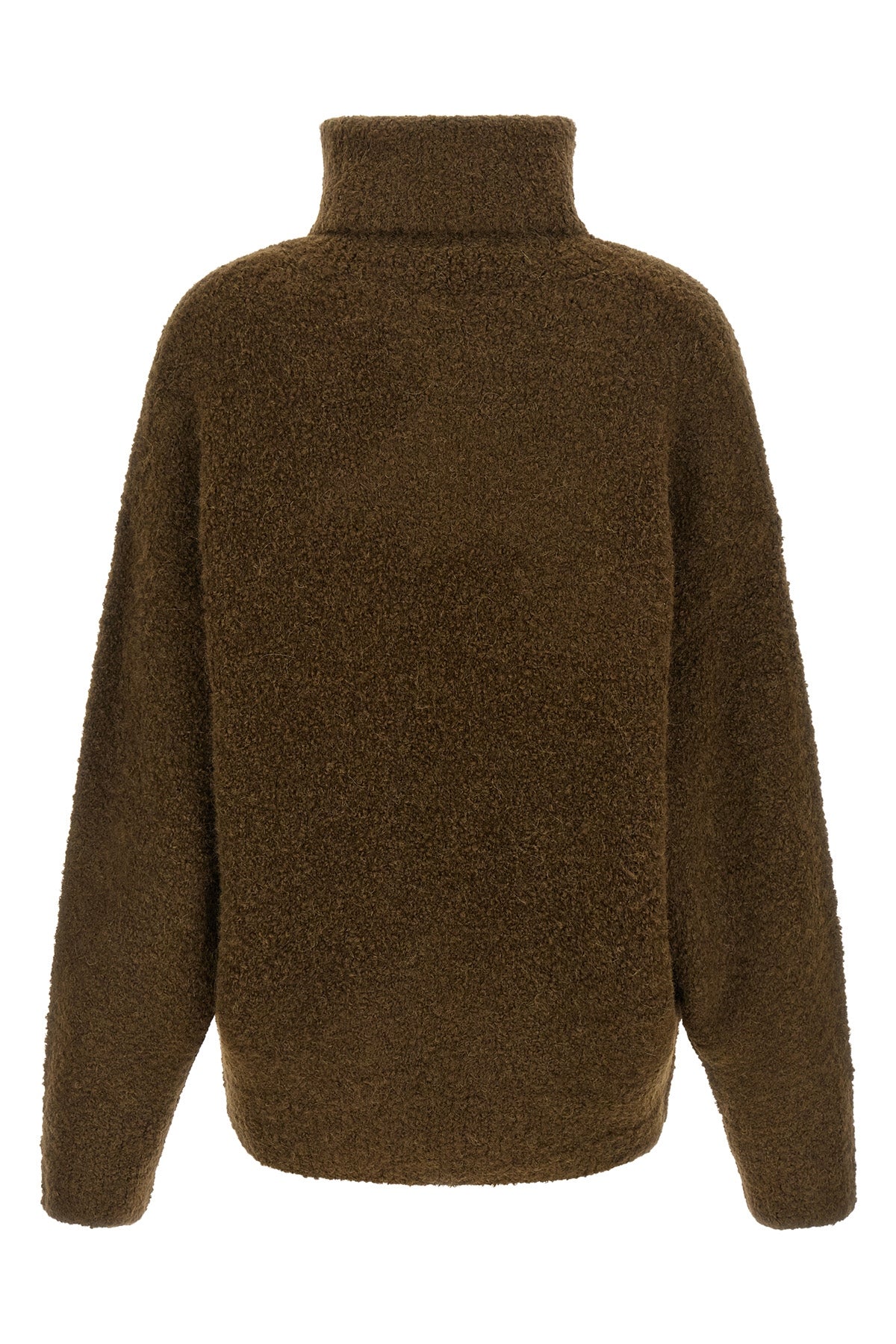 alpaca blend bouclé turtleneck sweater