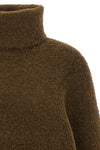 alpaca blend bouclé turtleneck sweater