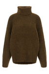 alpaca blend bouclé turtleneck sweater