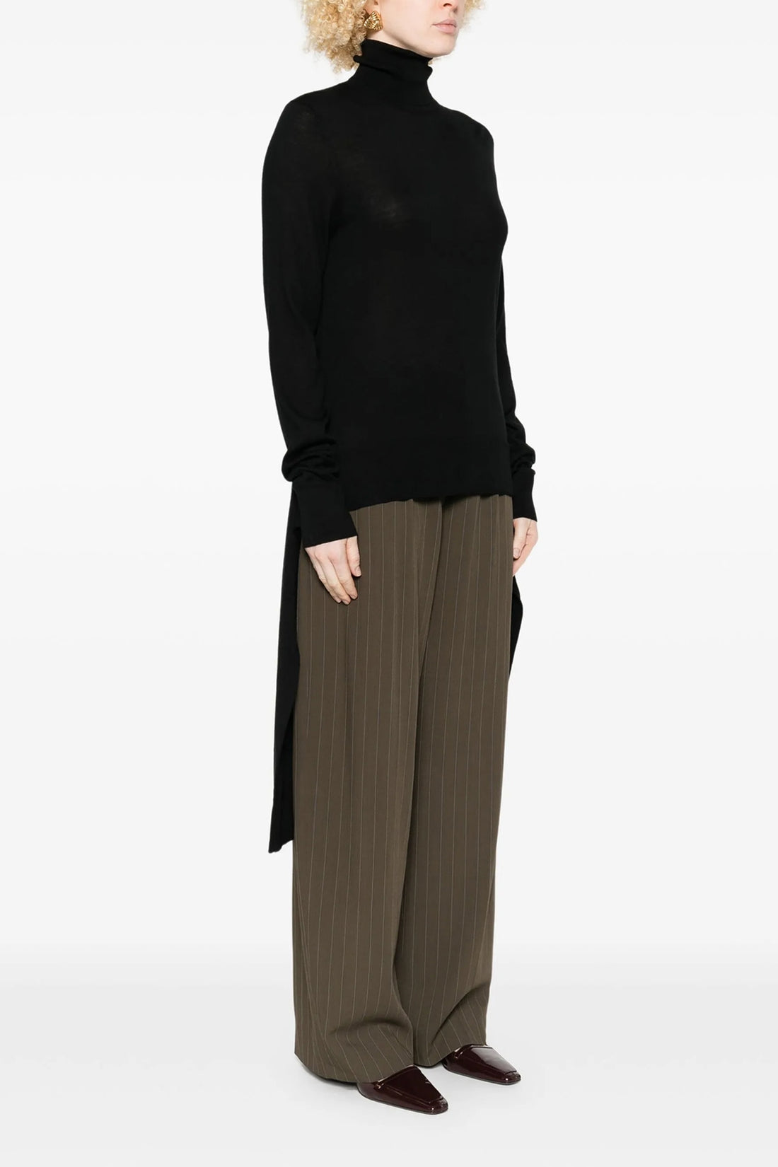 TOTEME S double-sleeve cashmere and silk blend turtleneck