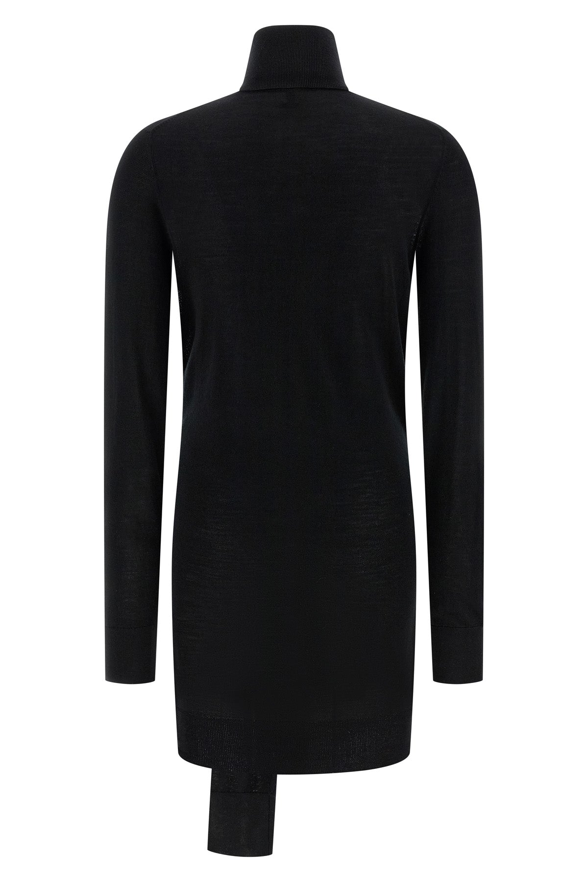 double-sleeve cashmere and silk blend turtleneck
