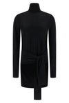 double-sleeve cashmere and silk blend turtleneck