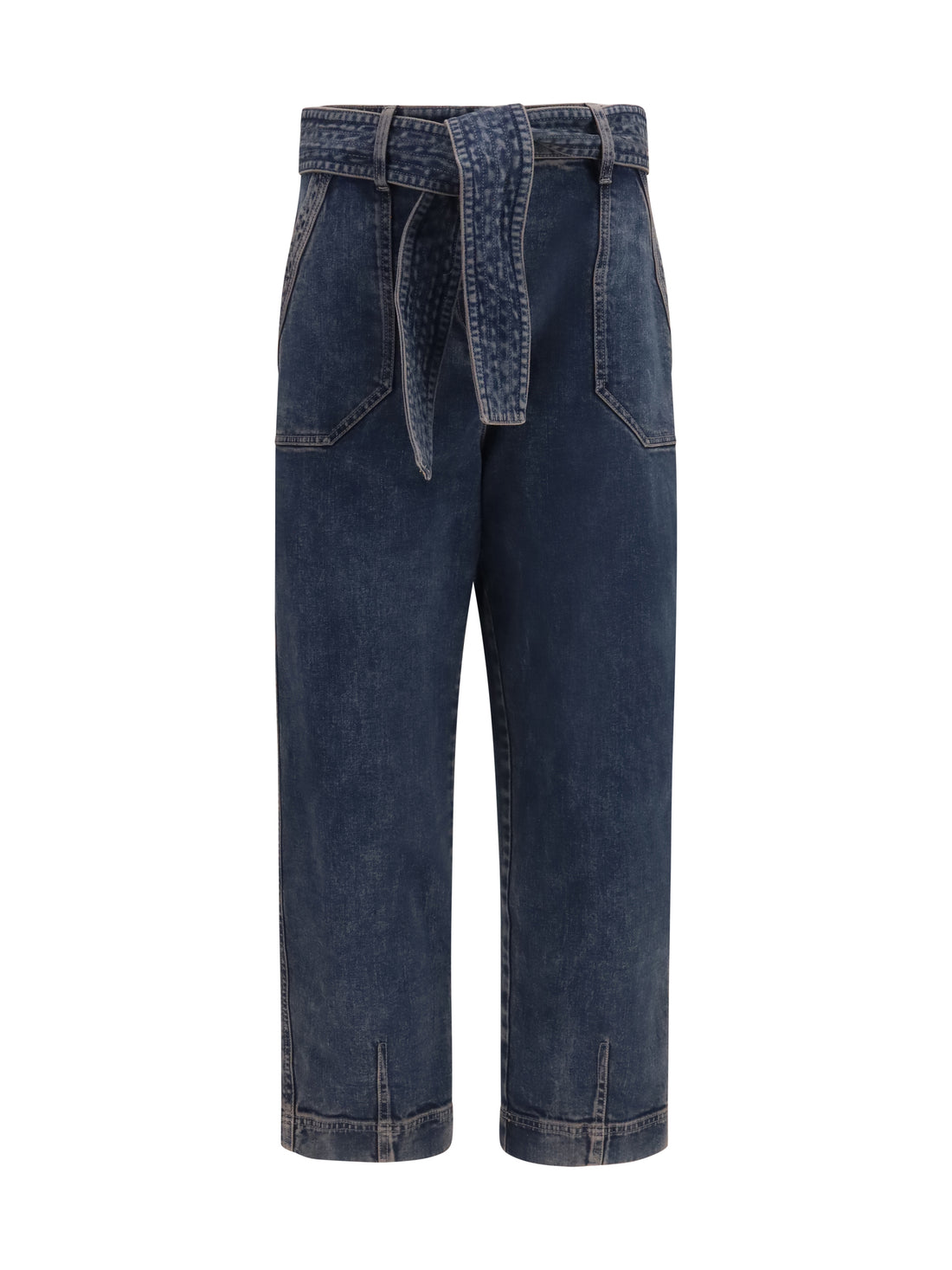 GIORGIO ARMANI 42 wide-leg jeans with belt