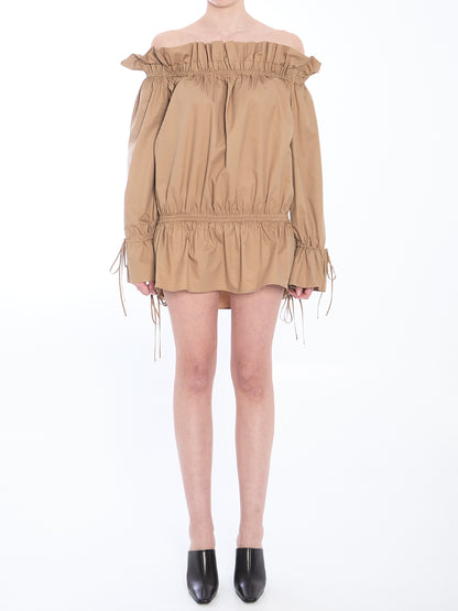 SAINT LAURENT 36 ruched mini dress