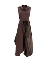 FERRAGAMO 40 asymmetric dress crafted from stretch viscose cady