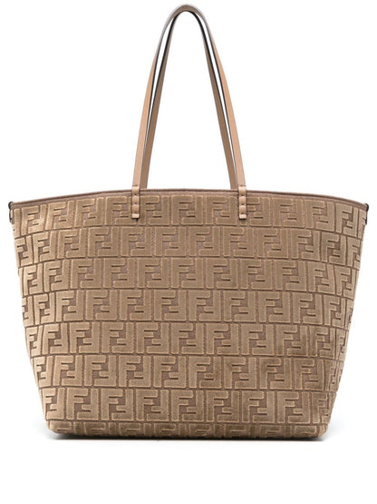 Fendi Roll Large Shopper Bag In Ff Jacquard Velvet