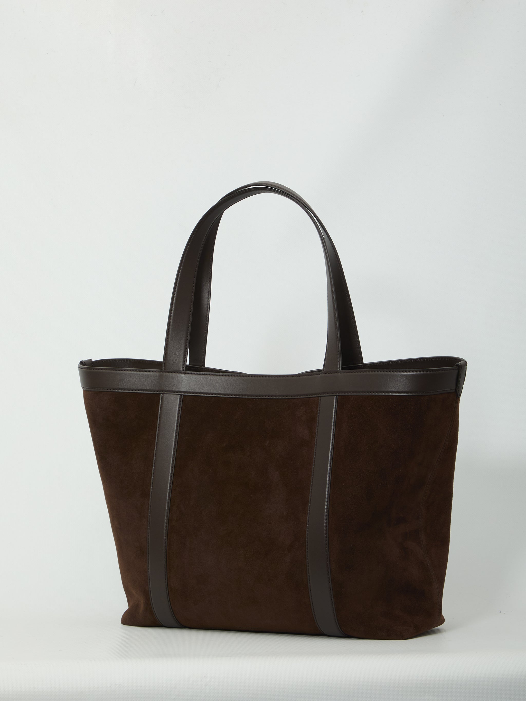 suede leather shopping bag