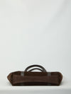 suede leather shopping bag