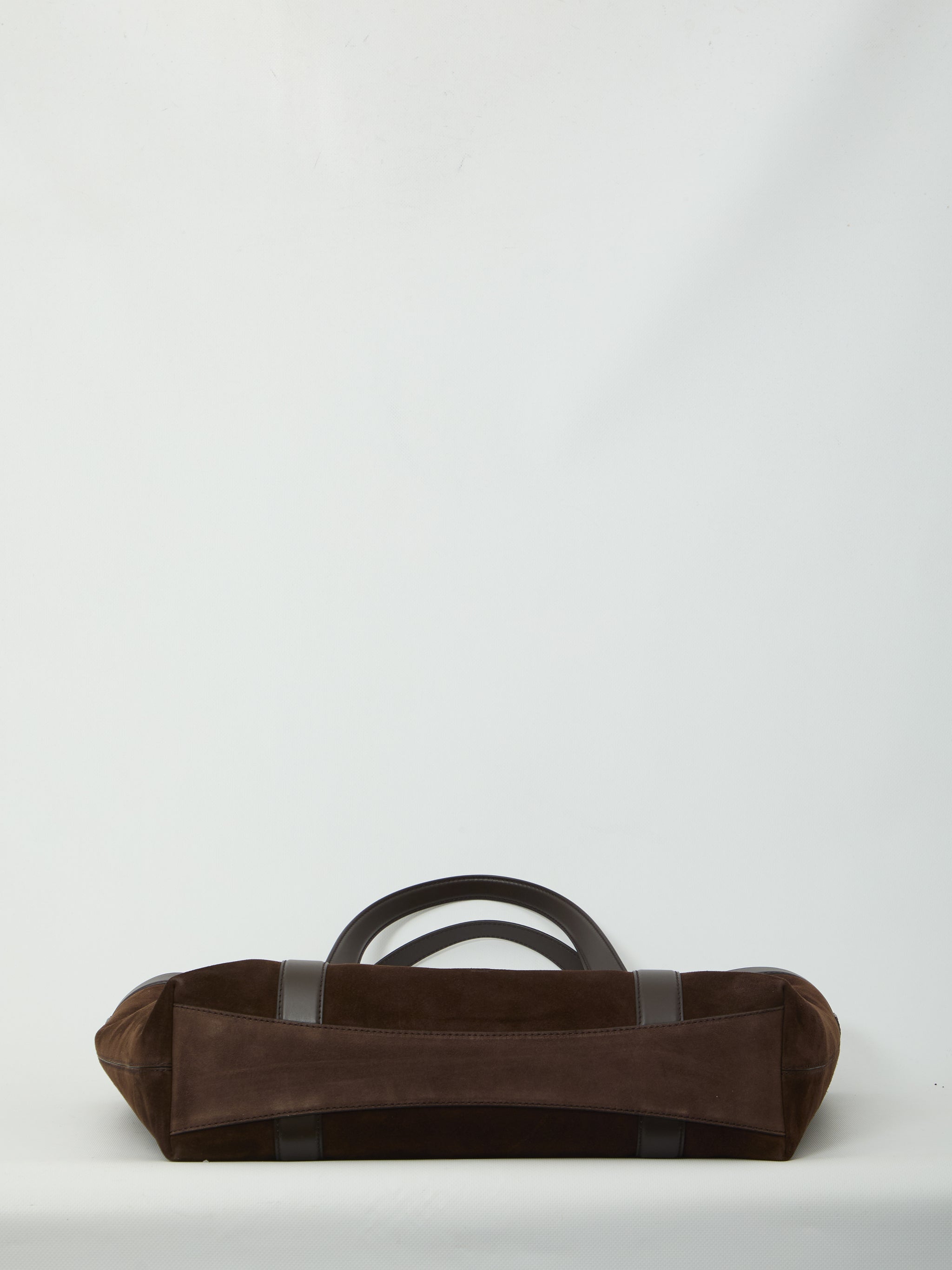 suede leather shopping bag