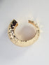 SELF PORTRAIT OS hammered gold cuff 