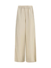 wide linen and silk pants